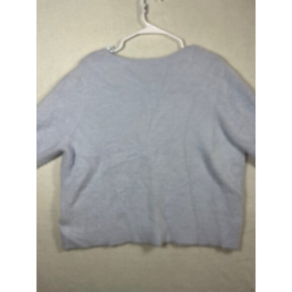 Cyrus Womens XL Fuzzy Button Cardigan Sweater Light Blue - Picture 9 of 11